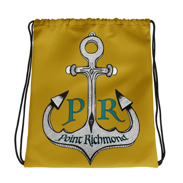 "Point Richmond" Yellow Drawstring Bag