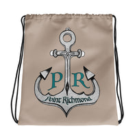 "Point Richmond" Taupe Drawstring Bag