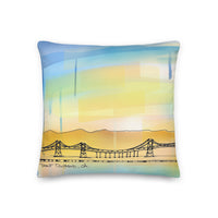 "Point Richmond Bridge" Throw Pillow
